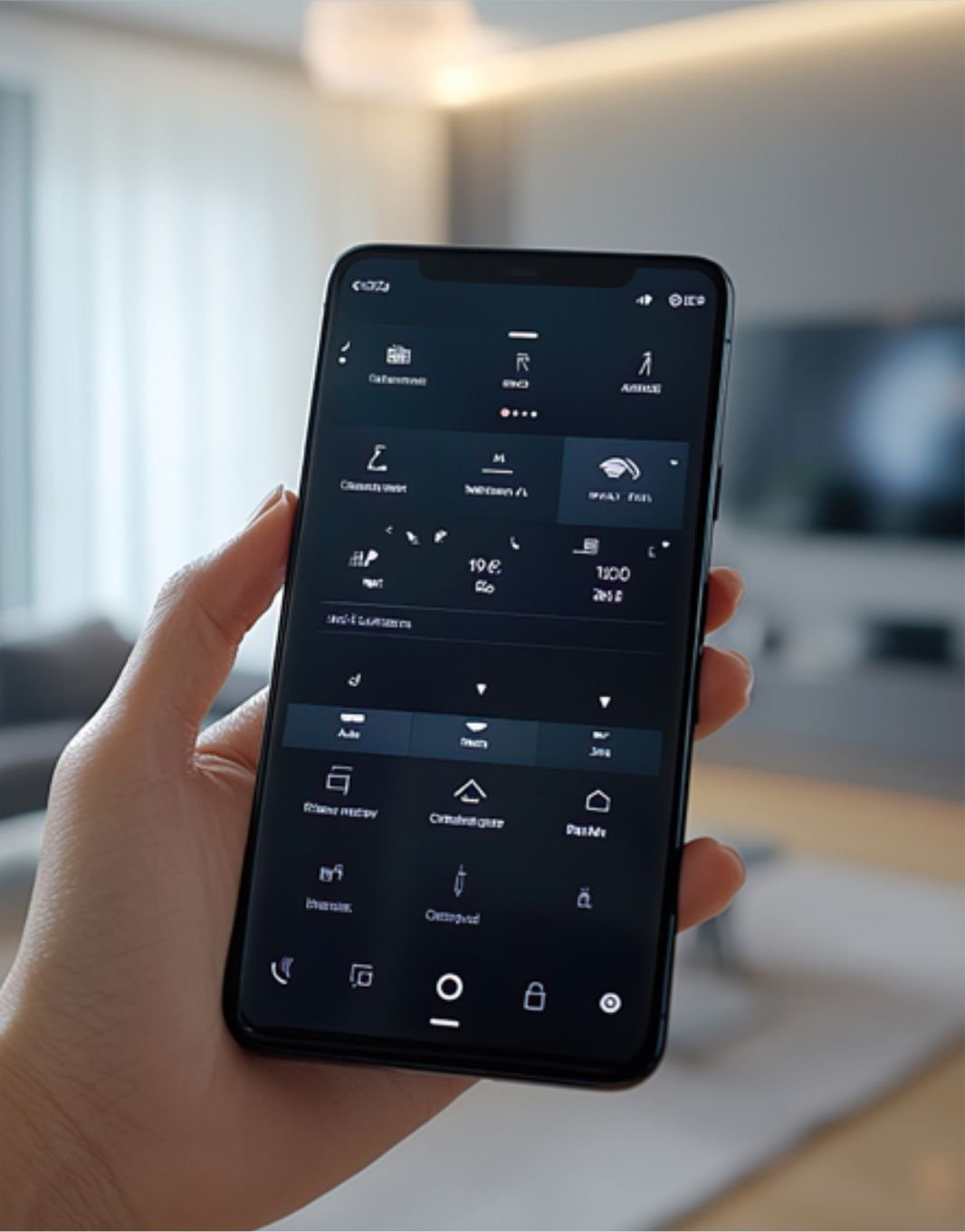 pantalla de celular con iconos